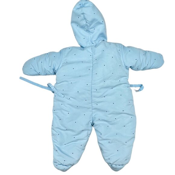 London Fog Baby’s Snuggle Footed Snowsuit Hooded One Piece Snow Bib Suit 3/6M - Picture 4 of 13